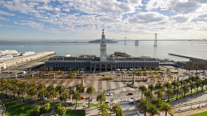 Wide Angle Of San Francisco Ferry Building 718 x 404