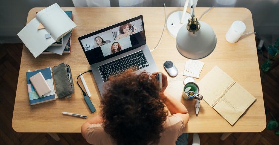 Woman Teleconferencing From Home. jpg 560 x 292